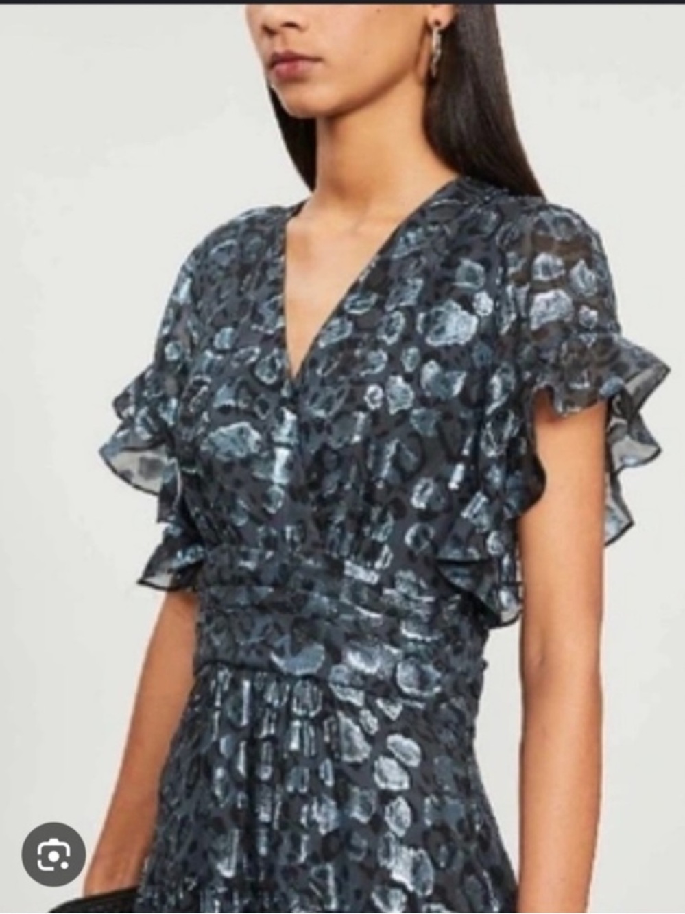 NWT BA&SH Grace Metallic Jacquard Dress Size Small - Picture 10 of 16